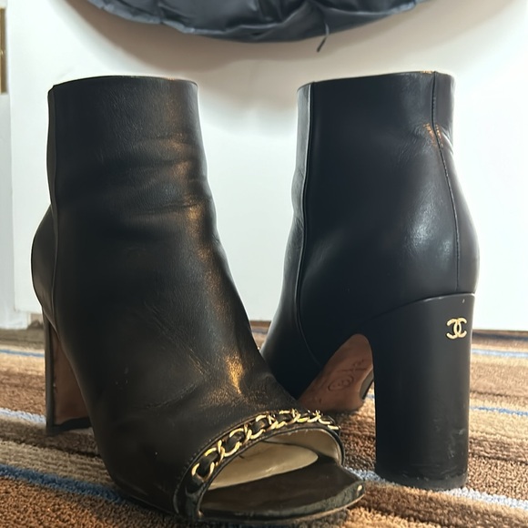 CHANEL Shoes - Chanel Open Toe Boot size 37